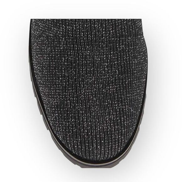 Kate Spade Merigue Knit Combat Boot Lace Up in Black/Silver - Picture 5 of 5